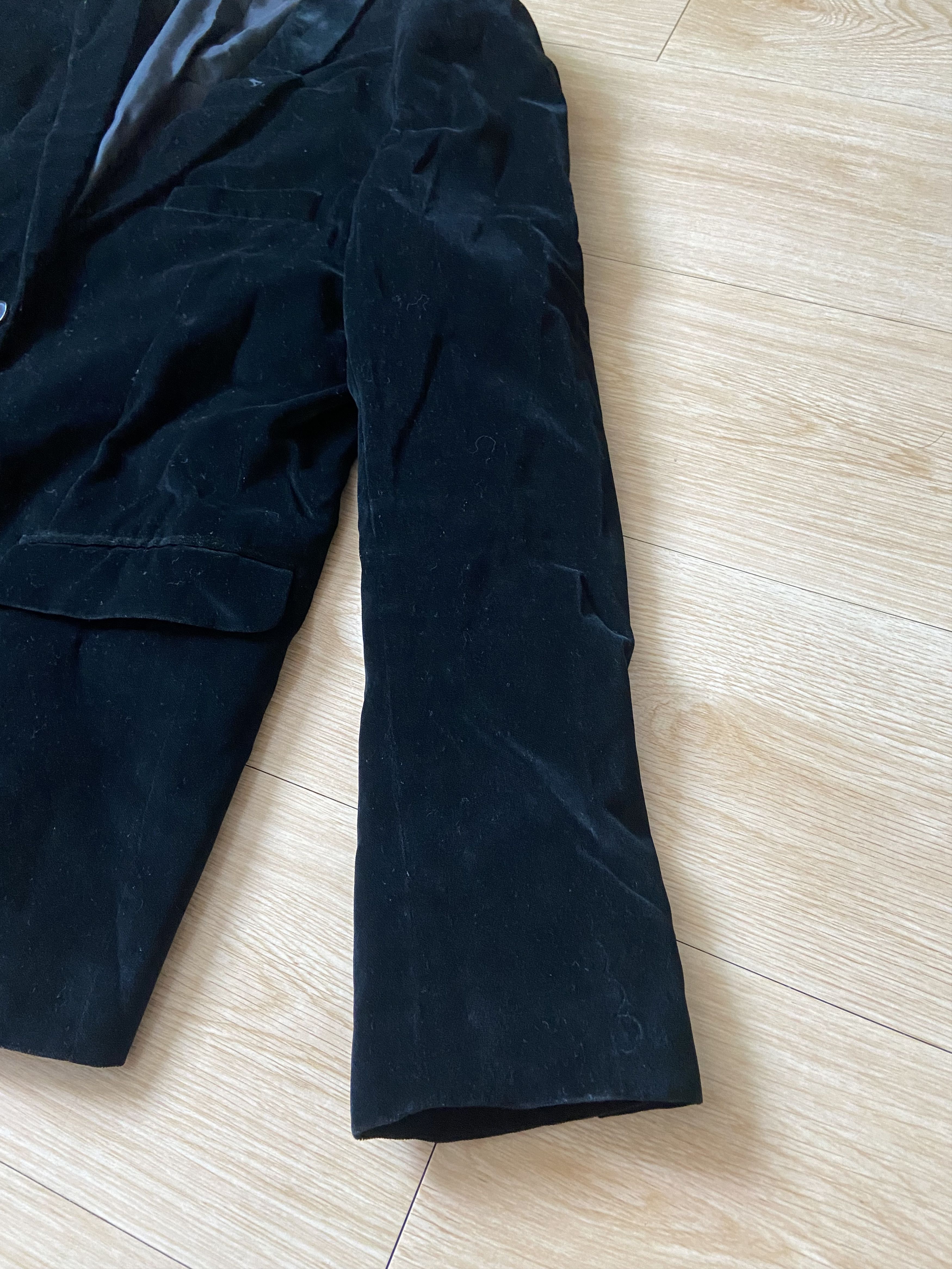 Hedi Slimane × Saint Laurent Paris 56 saint laurent ss15 Black Velvet blazer jacket suit Size 54L - 4 Thumbnail