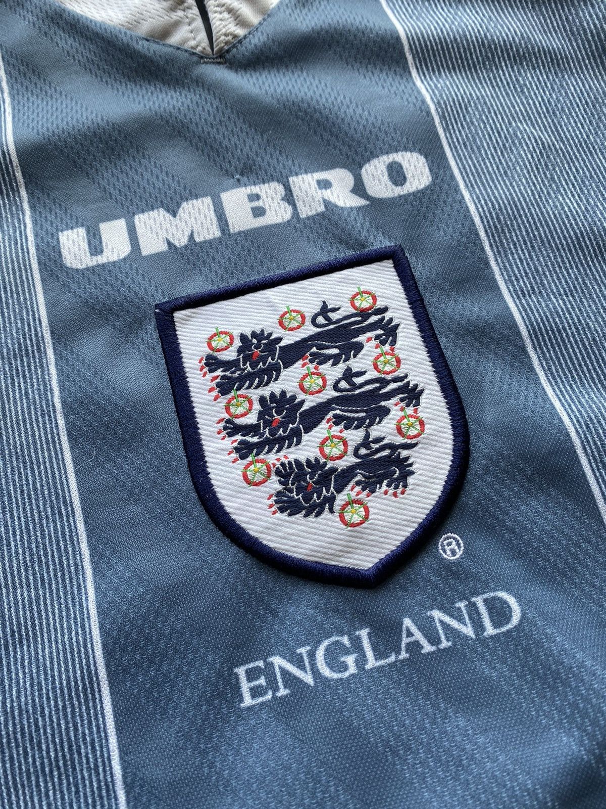 Umbro Vintage 96-97 Umbro England Stuart Pearce Away Soccer Jersey Size US XL / EU 56 / 4 - 8 Thumbnail
