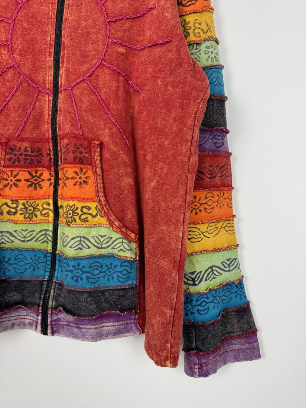 Japanese Brand × Vintage Y2K Vintage Creater Network Nepalese Fairy Patchwork Hoodie Size US L / EU 52-54 / 3 - 5 Thumbnail