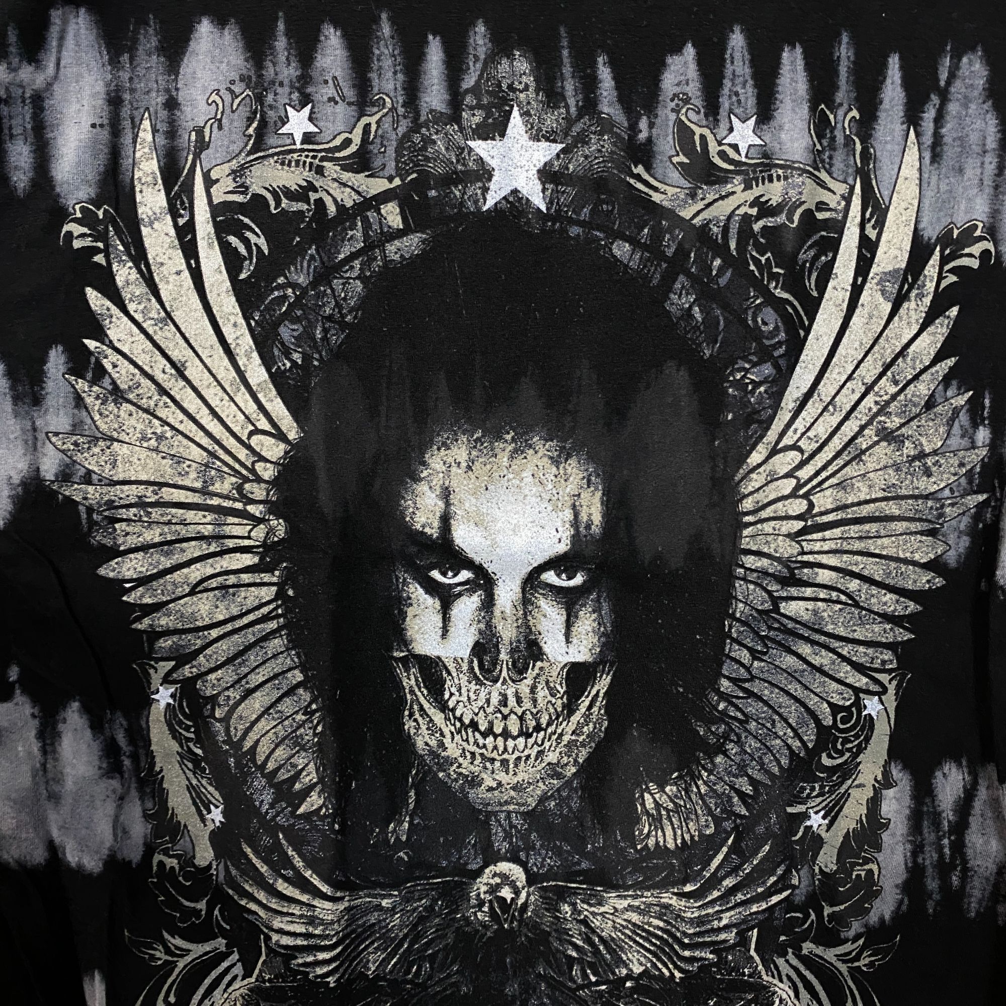Other The Crow Winged Skull Face Tie-Dye T-Shirt Medium Size US M / EU 48-50 / 2 - 2 Thumbnail