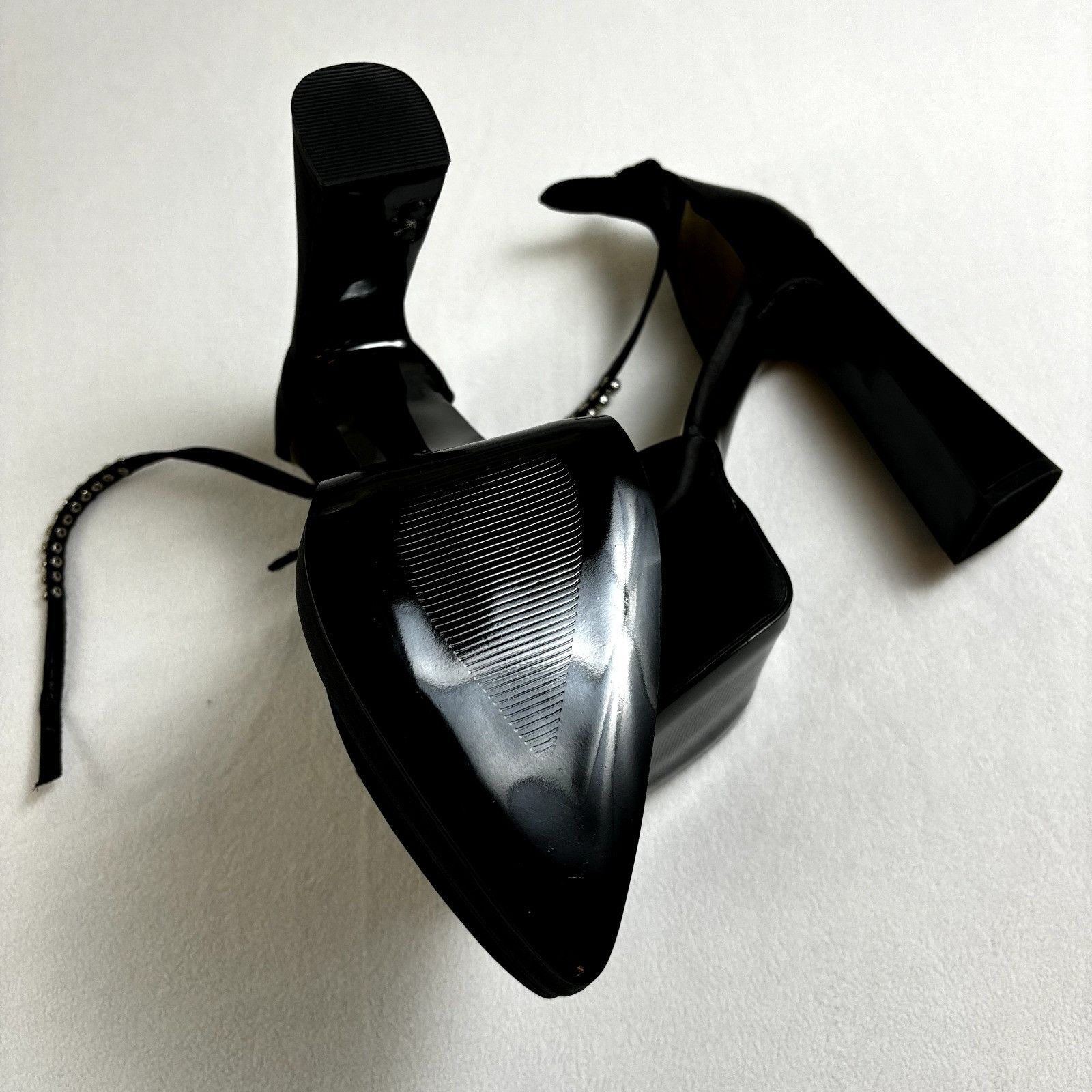 Other Women's Platform Block Heels Shoes Sz US 10 EU 43 Satin Rhin Size US 10 / IT 40 - 4 Thumbnail