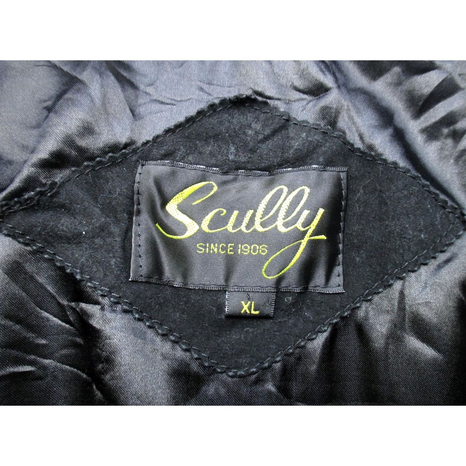 Scully Scully Vest Mens XL Black Leather Snap Front Lined Western Belted Dress Size US XL / EU 56 / 4 - 2 Thumbnail