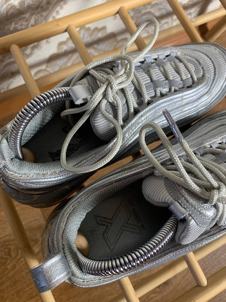 Nike × Vintage VERY RARE NIKE AIR MAX 97 SILVER REFLECTIVE DRILL SWOOSH Y2K Size US 8.5 / EU 41-42 - 8 Thumbnail