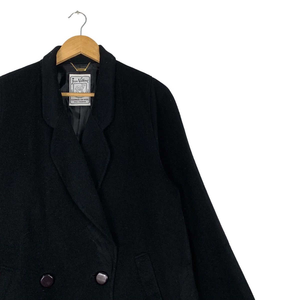 Handmade JEAN VELKONE Hand Made Cashmere & Wool Coat #1074-C49 Size L / US 10 / IT 46 - 5 Thumbnail