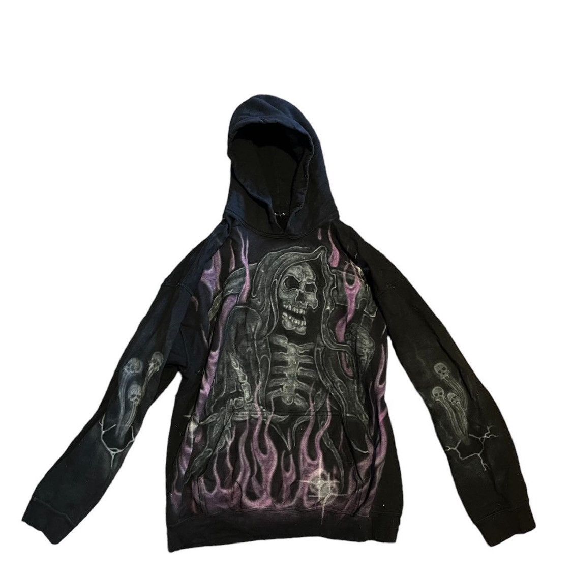 Other Custom 1/1 Grim Reaper Airbrushed Hoodie Size US XL / EU 56 / 4 - 1 Thumbnail