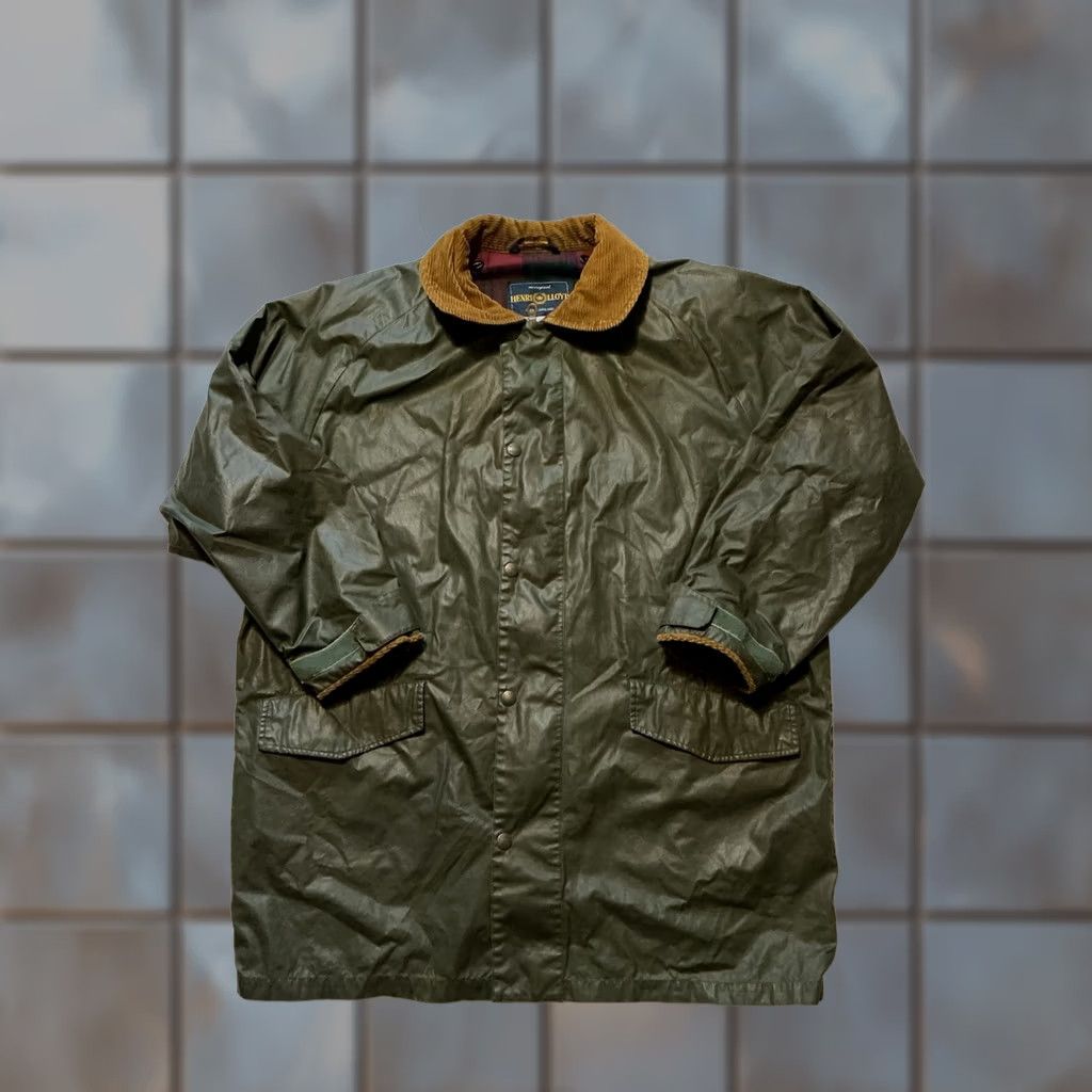 Henri Lloyd VINTAGE Henri Lloyd Jacket Corduroy Plaid Waxed Coated Lined Parka XL Brown Mens Size US XL / EU 56 / 4 - 1 Thumbnail