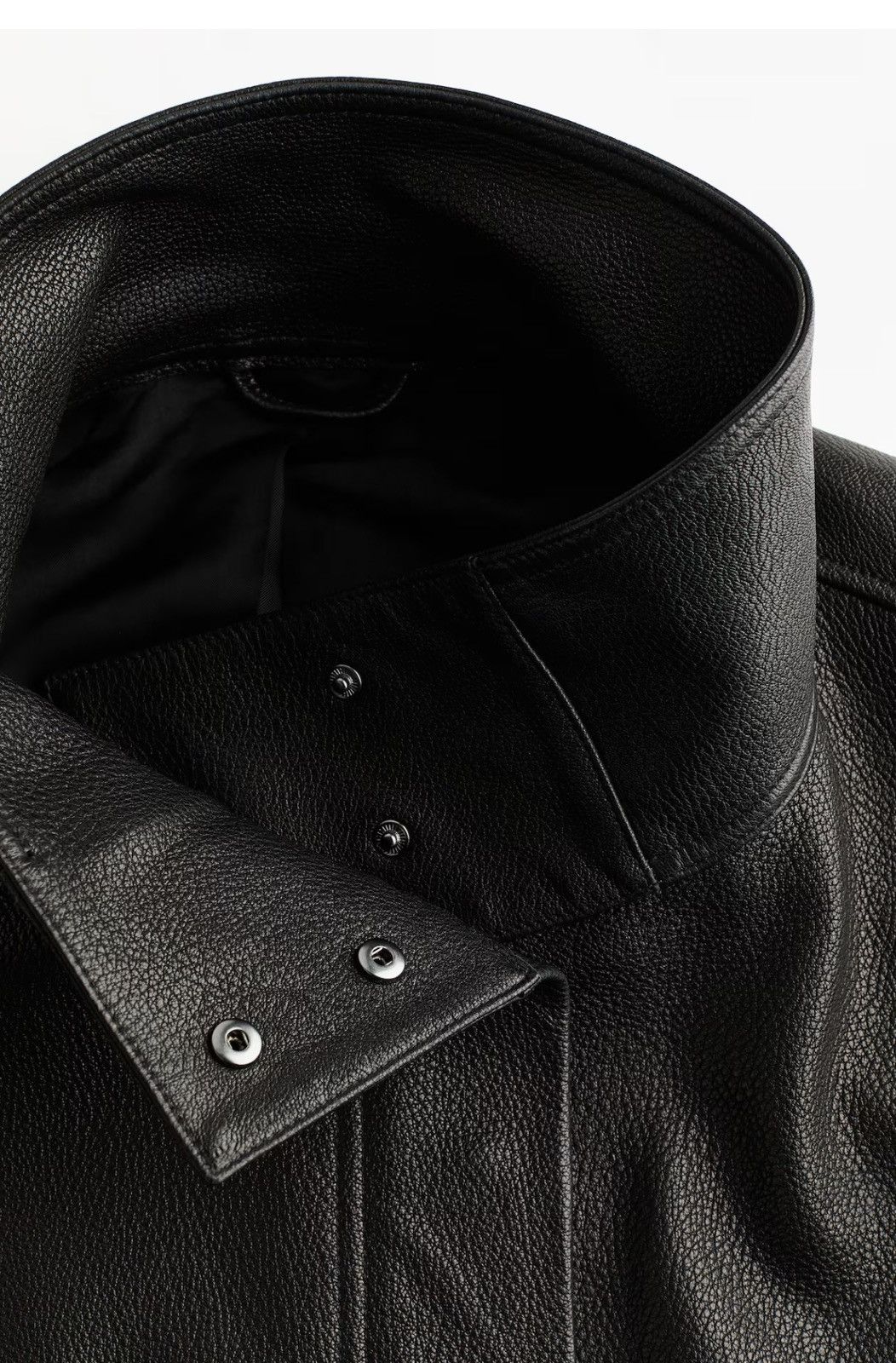 H&M H&M Studio Collection sz XL Black Peplum leather jacket Size XL / US 12-14 / IT 48-50 - 9 Thumbnail