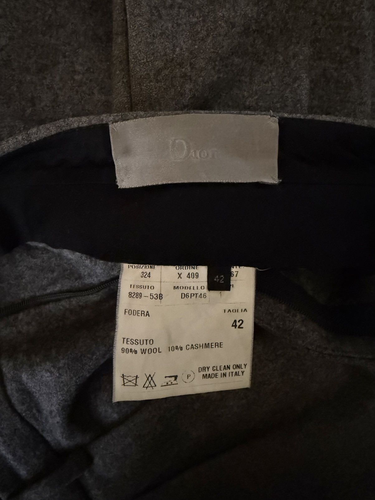 Dior Dior 2002 “Reflexion” Cashmere Wool Trousers Size US 30 / EU 46 - 7 Thumbnail