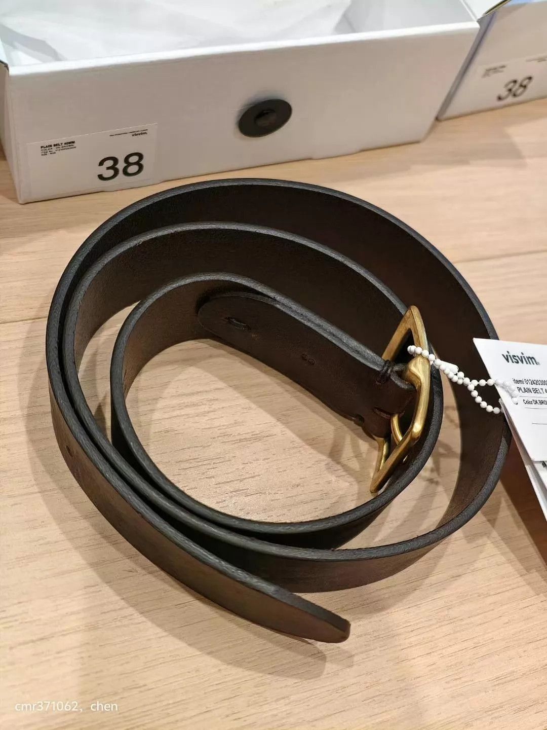 Visvim VISVIM 24AW PLAIN BELT 40MM dk brown w38 Horween Size ONE SIZE - 7 Thumbnail