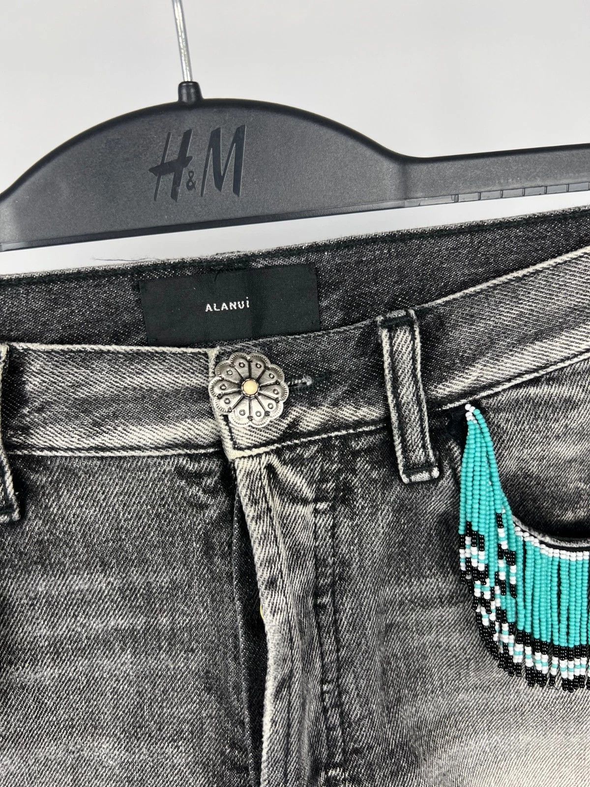 Alanui Alanui Cotton Cut-Off Embellishment Jeans Denim Shorts Size 28" / US 6 / IT 42 - 5 Thumbnail