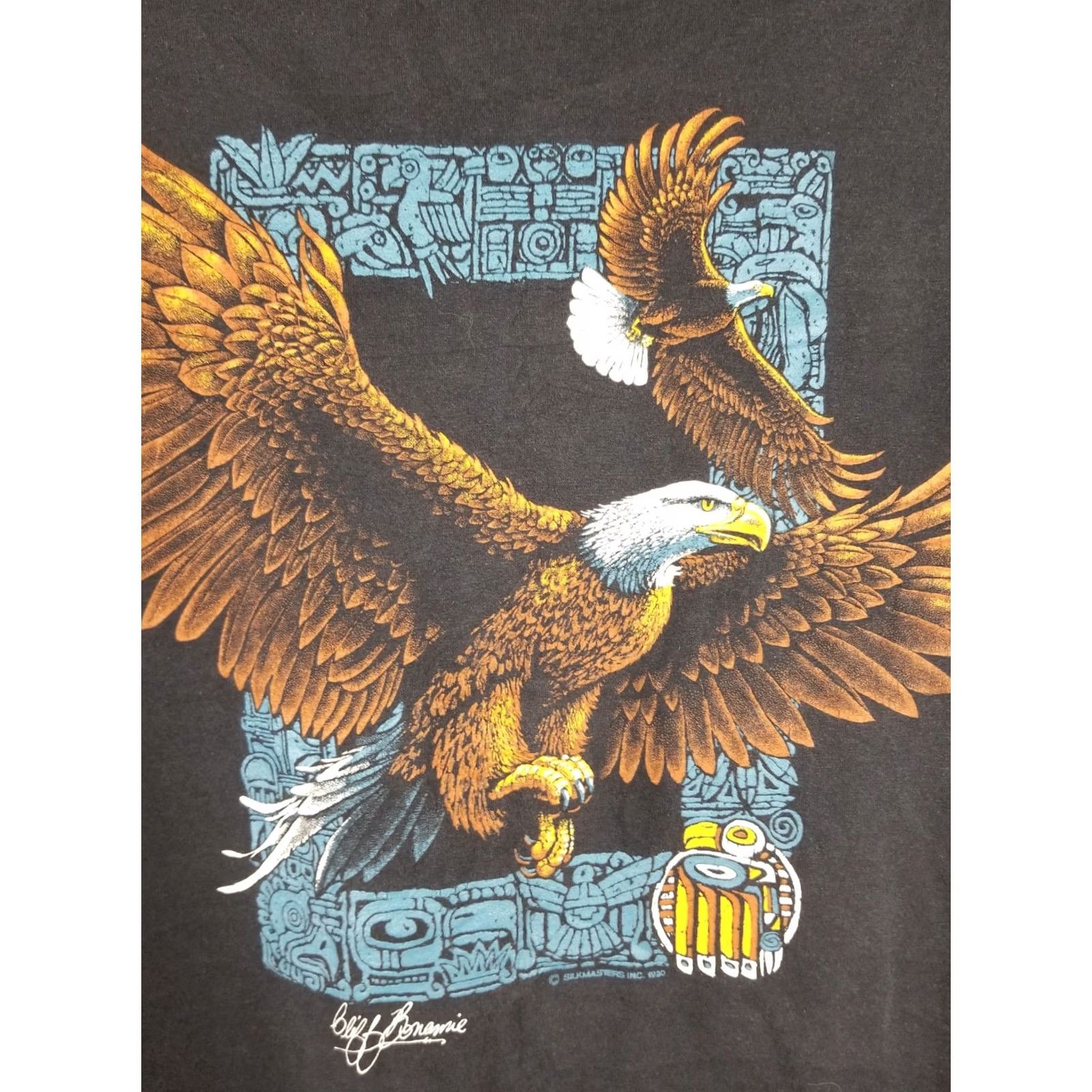 Vintage VINTAGE 90' EAGLES BLACK COTTON T-SHIRT LARGE Men Size US L / EU 52-54 / 3 - 2 Thumbnail
