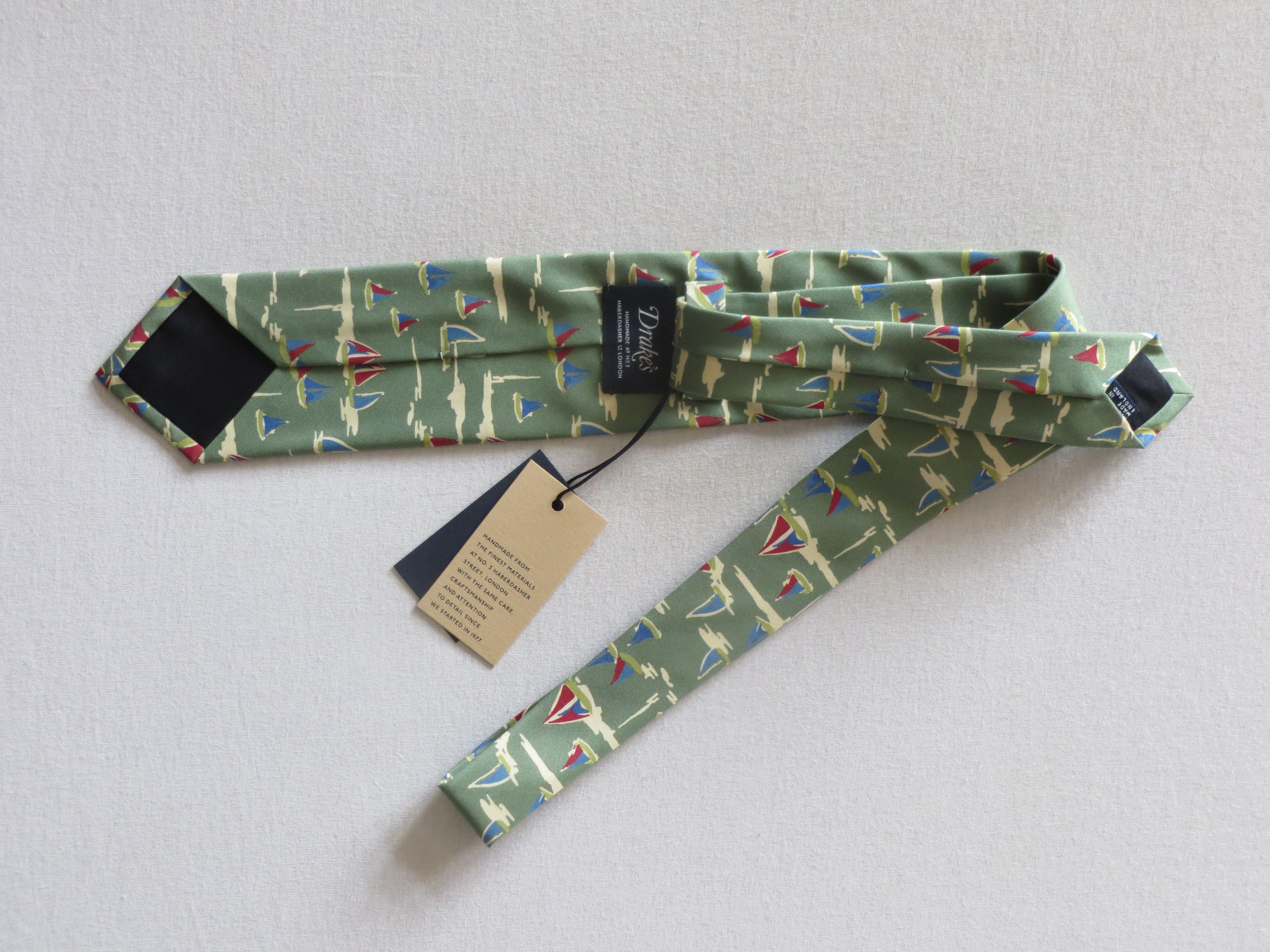 Drake's YACHTING SAIL BOATS SILK TIE Size ONE SIZE - 3 Thumbnail