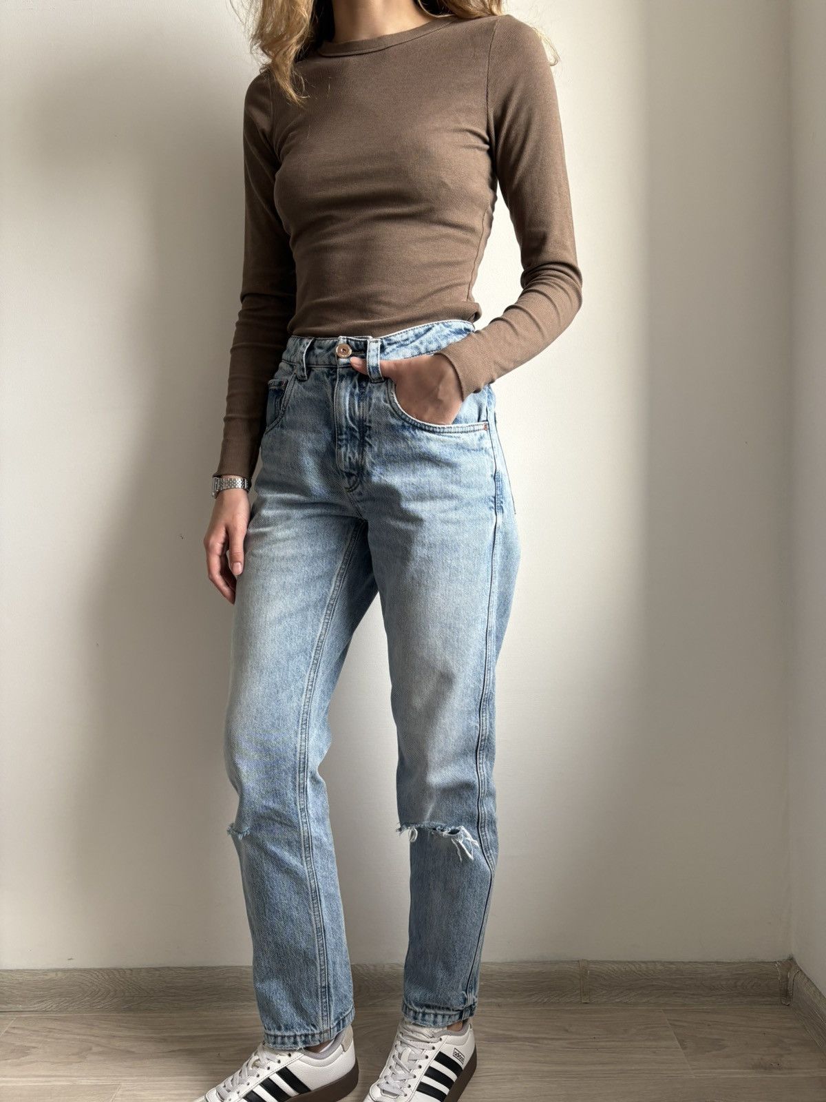 Brunello Cucinelli BRUNELLO CUCINELLI WOMEN STRAIGHT LEG DISTRESSED JEANS IT 38 Size 26" / US 2 / IT 38 - 15 Thumbnail