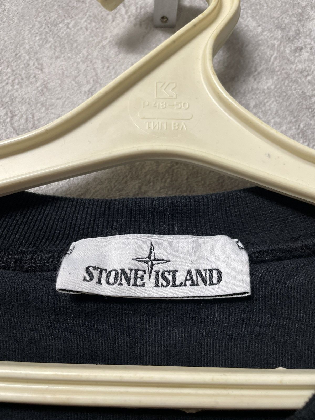 Stone Island Stone Island Big Logo Print Black Sweatshirt Crewneck Size US XL / EU 56 / 4 - 13 Thumbnail
