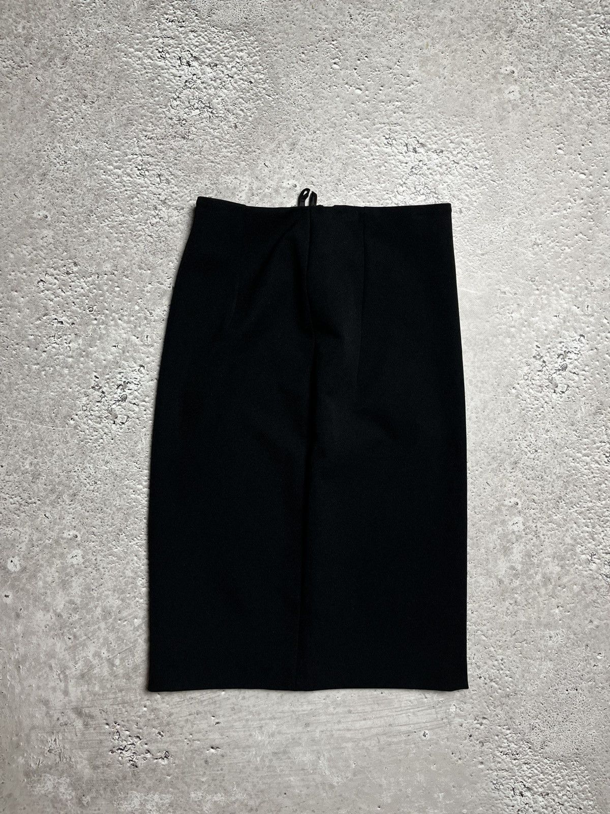 Prada × Vintage Prada Black Wool Blend Pencil Skirt Made in Italy Size 44 Size 30" / US 8 / IT 44 - 1 Thumbnail