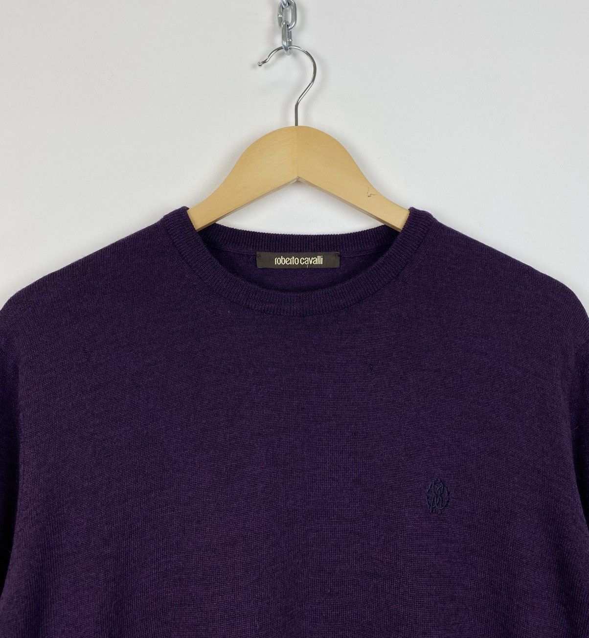 Roberto Cavalli Roberto Cavalli Sweater Jumper Men’s Size L Luxury Purple Size US L / EU 52-54 / 3 - 2 Thumbnail