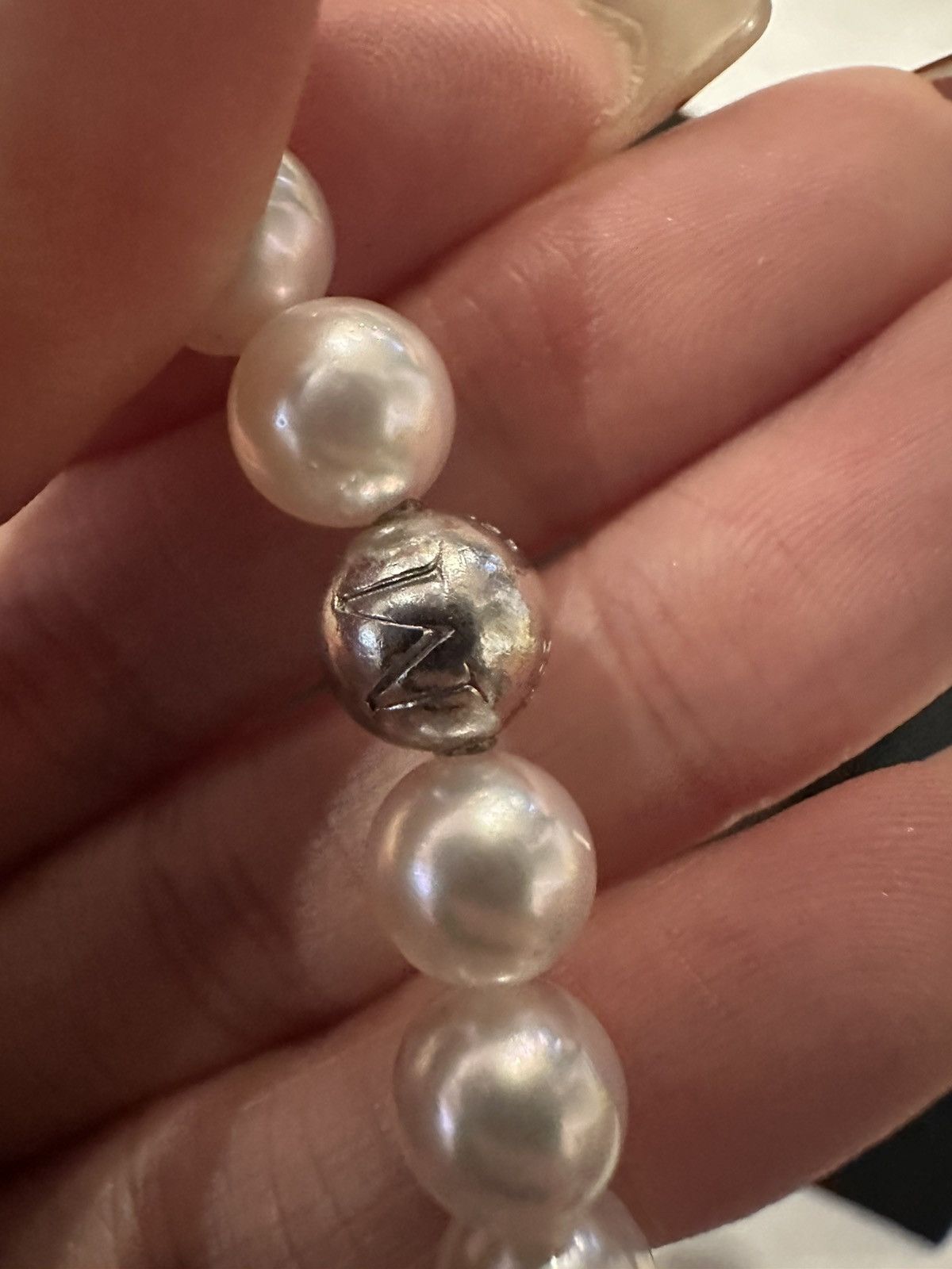 Chrome Hearts Chrome Hearts X Mikimoto White Gold Cross Pearl Necklace Size ONE SIZE - 11 Thumbnail