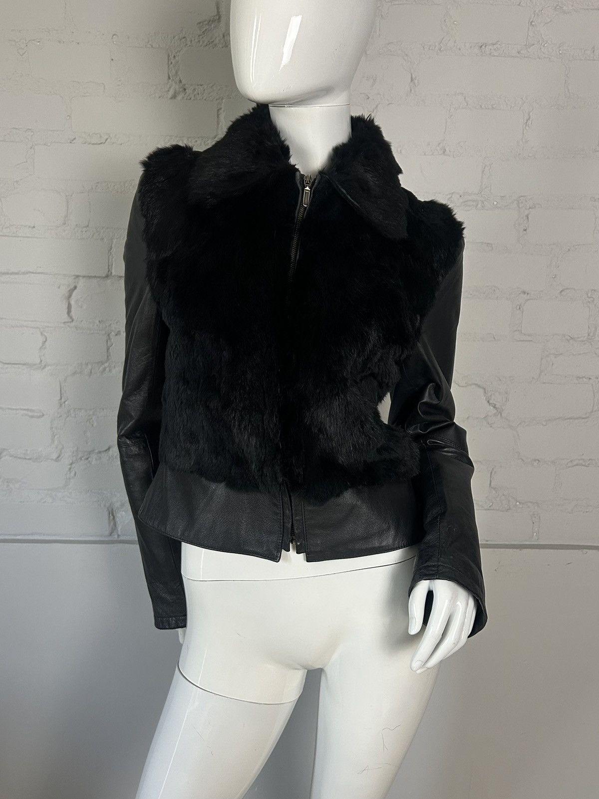 Other Vintage biker leather fur jacket Size S / US 4 / IT 40 - 1 Thumbnail