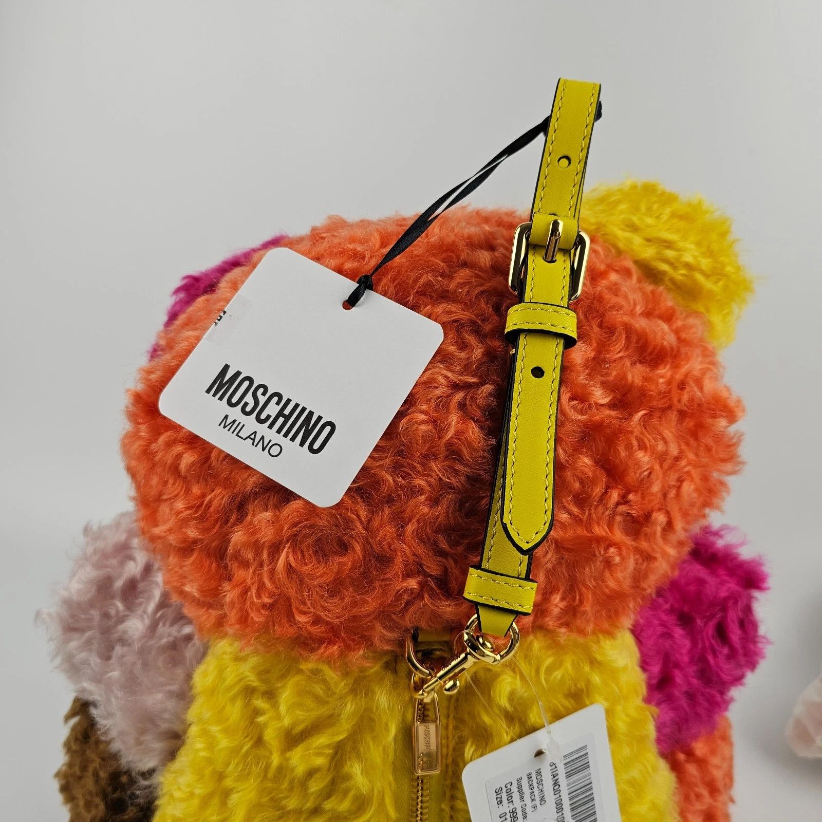 Moschino MOSCHINO Bear Multicolor Wool Clutch New & Authentic Size ONE SIZE - 6 Thumbnail