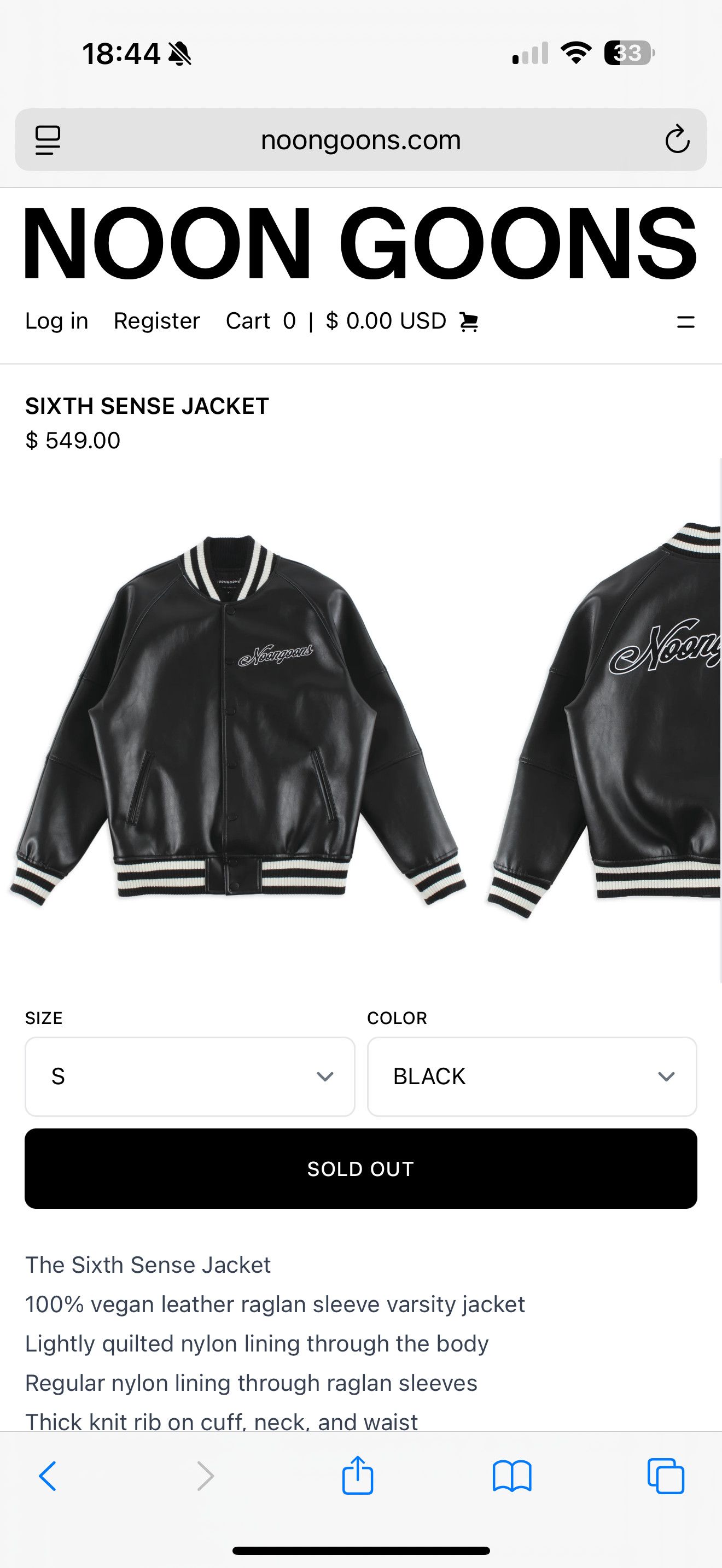 Noon Goons SIXTH SENSE JACKET Size US S / EU 44-46 / 1 - 1 Thumbnail