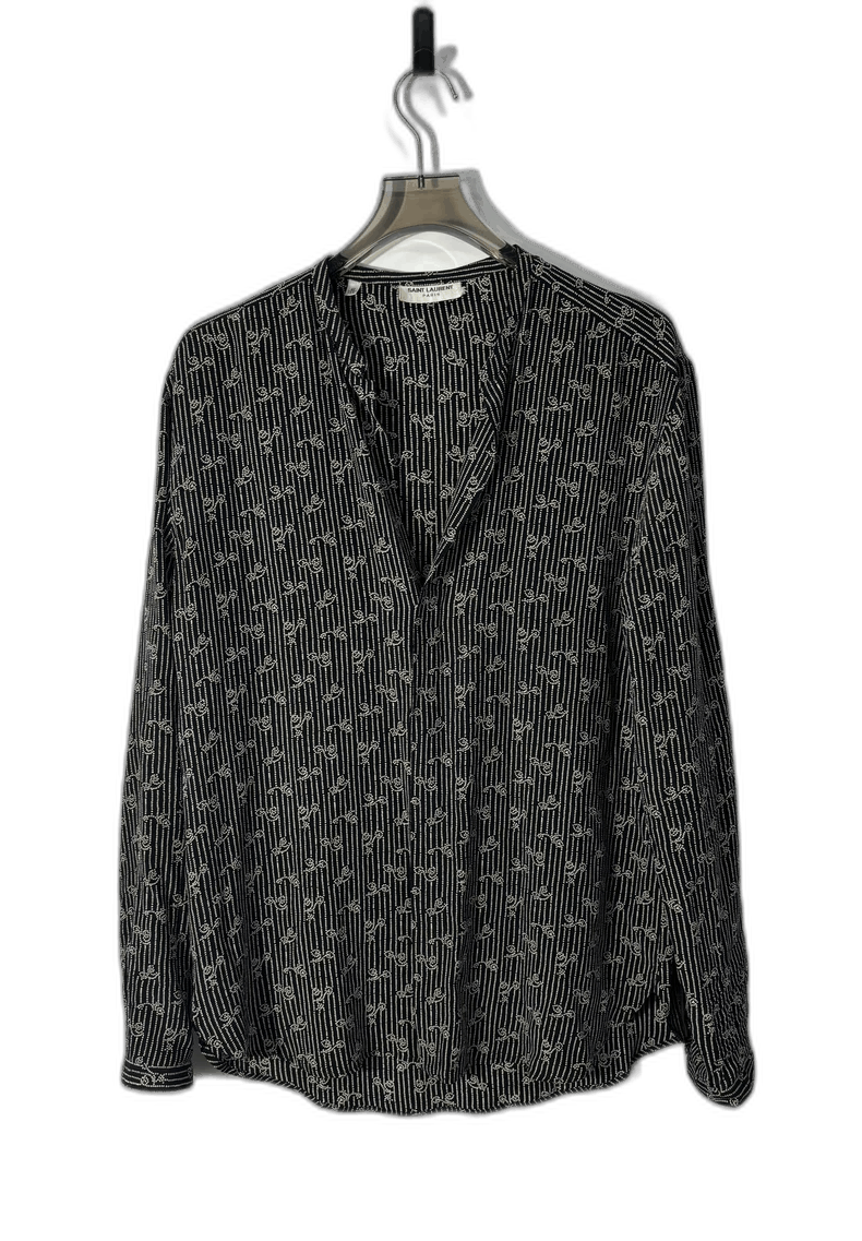 Saint Laurent Paris Saint Laurent Silk Printed Shirt for Men Size US M / EU 48-50 / 2 - 1 Thumbnail