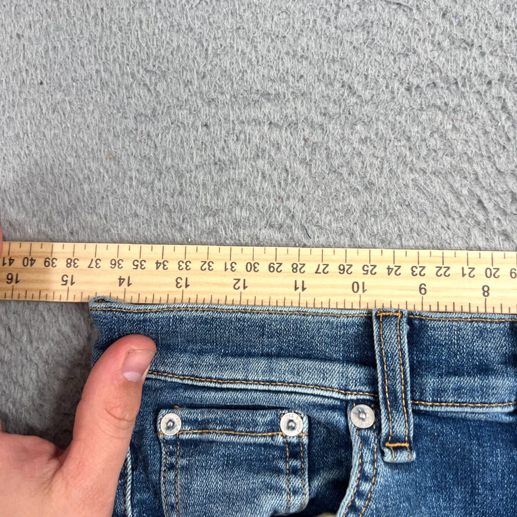 Rag & Bone RAG & BONE Womens 29 High Rise Skinny Stretch Jeans Medium Wash Blue Denim Size 29" - 4 Thumbnail