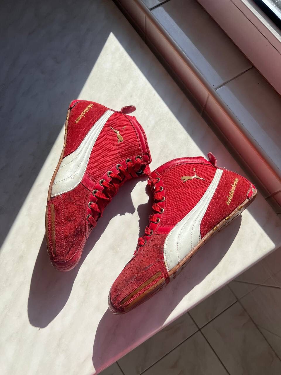 Puma × Vintage Puma Vintage Boxer Schattenboxen High Sneakers Shoes Racing Size US 8 / EU 41 - 3 Thumbnail