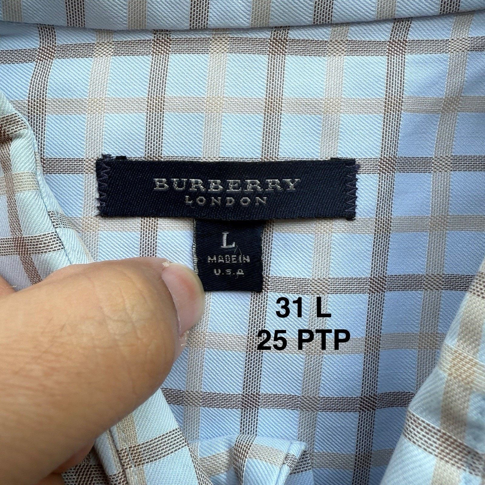 Burberry Burberry Shirt Large Multicolor Plaid Oxford London Designer Size US L / EU 52-54 / 3 - 7 Thumbnail