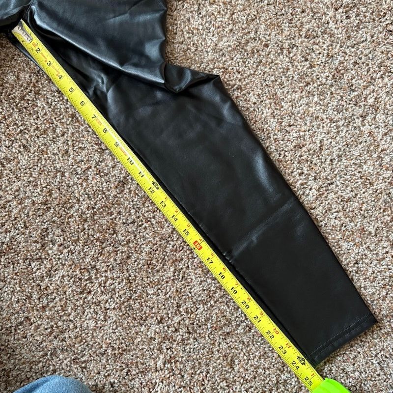 Other Unbranded Black Faux Leather High Waist Leggings sz Medium Size 28" / US 6 / IT 42 - 7 Thumbnail