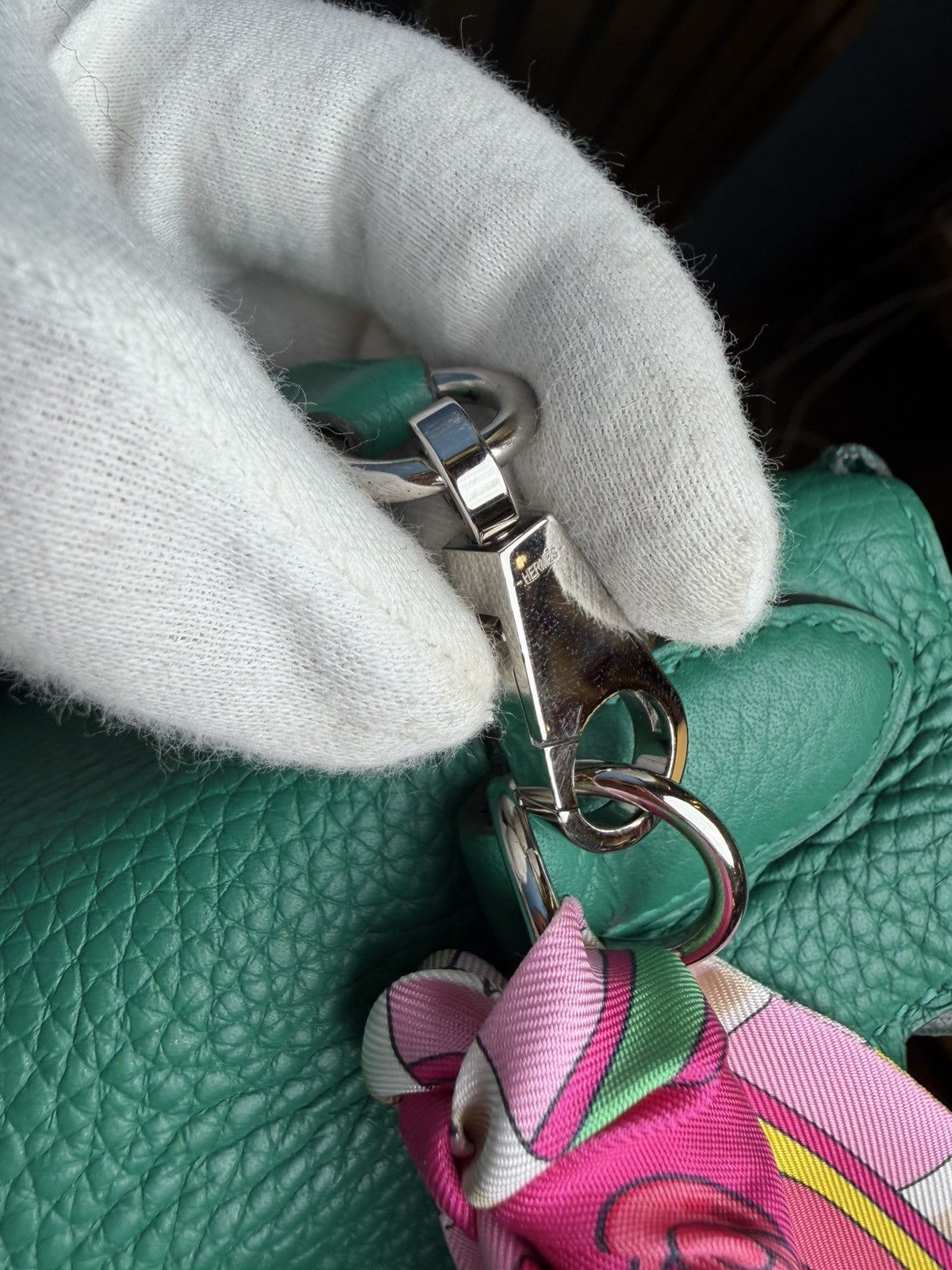 Hermes Kelly Bag 28 Clemence Leather Stamp A Vert Vertigo Size ONE SIZE - 7 Thumbnail