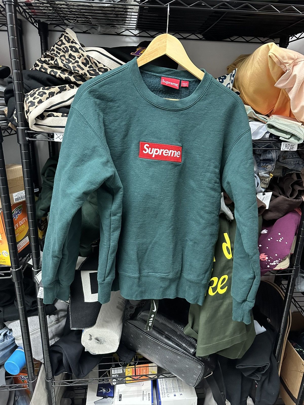 Supreme Supreme box logo crewneck ss23 cardinal | Grailed