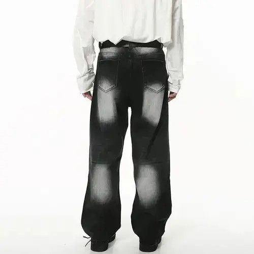 Jean Loose wide-leg vintage distressed jeans y2k pants Size US 30 / EU 46 - 2 Thumbnail