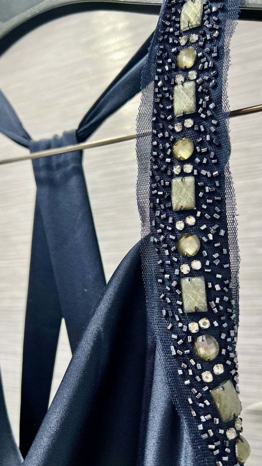 Bcbgmaxazria BCBG Maxazria Dress Womens Size 0 Navy Jewel Embellished Size XS / US 0-2 / IT 36-38 - 6 Thumbnail