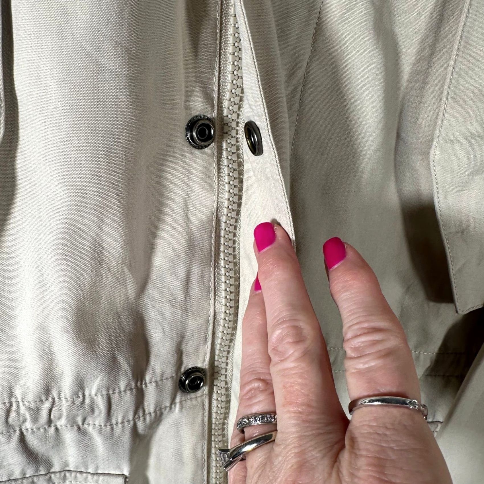 Carhartt Wip Carhartt WIP Womens Battle Parka Jacket Beige Hooded Coat M Size M / US 6-8 / IT 42-44 - 4 Thumbnail
