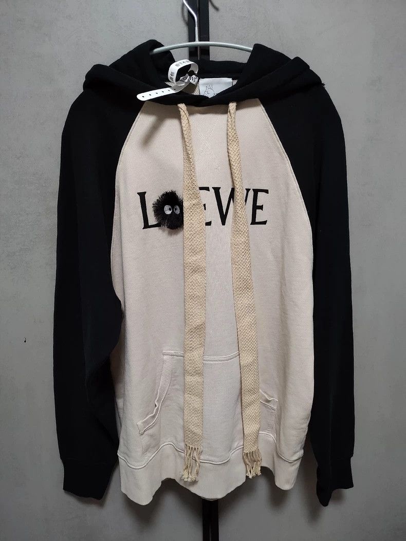 Loewe LOEWE Black Fuzzy Hooded Sweatshirt Size US XS / EU 42 / 0 - 1 Thumbnail