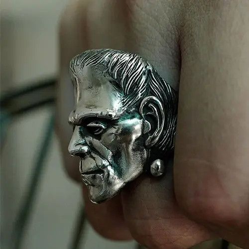 Jewelry Horror Scientist Skull Ring Size ONE SIZE - 2 Thumbnail