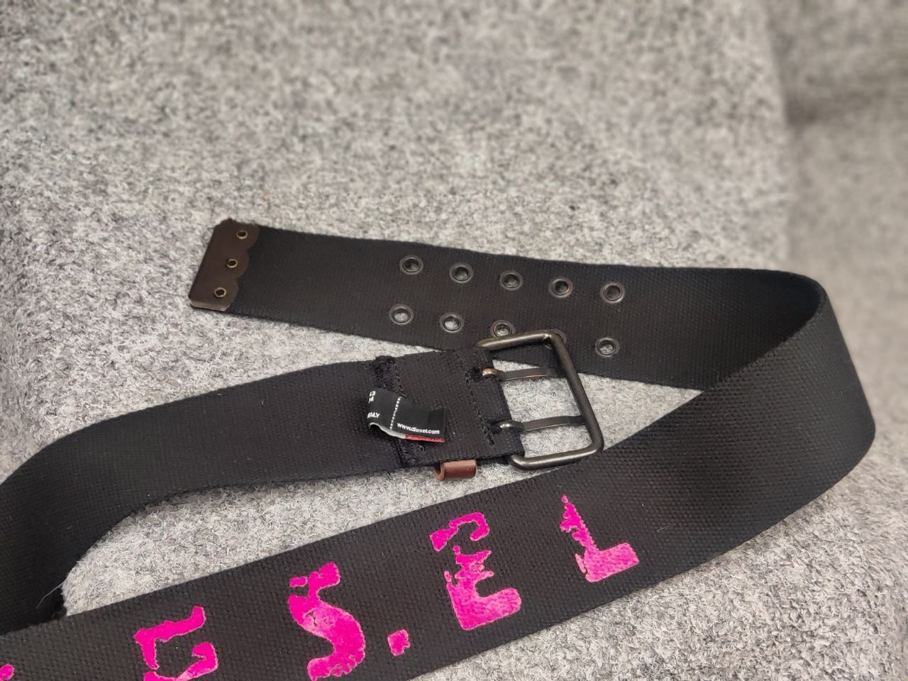 Diesel Vintage Diesel Chunky Canvas black belt with logo Y2k Style Size ONE SIZE - 11 Thumbnail