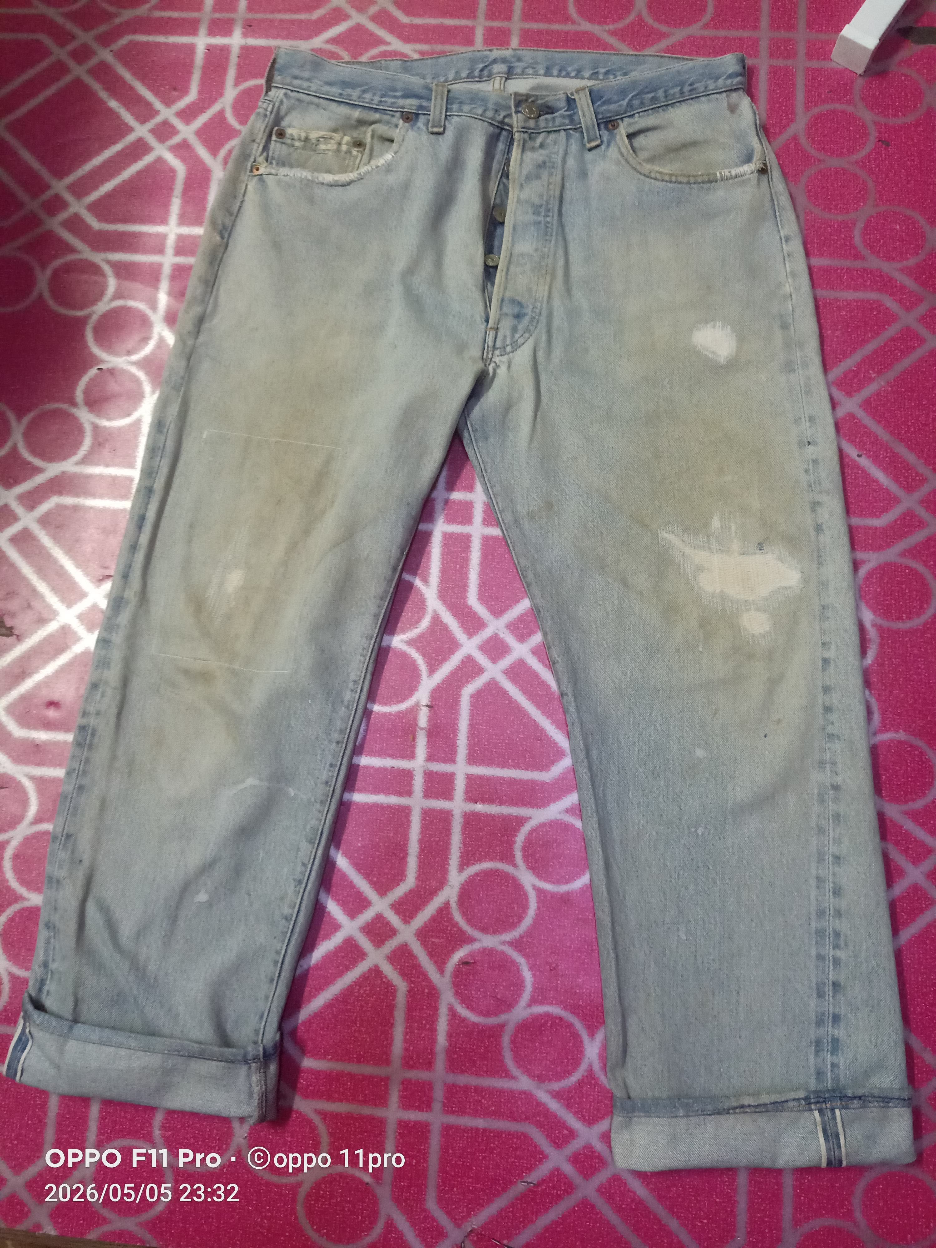 Levi's Vintage Clothing 💥 Levi's Vintage 501 70s Stamp Button 558 Distressdenim 💥 Size US 34 / EU 50 - 24 Thumbnail