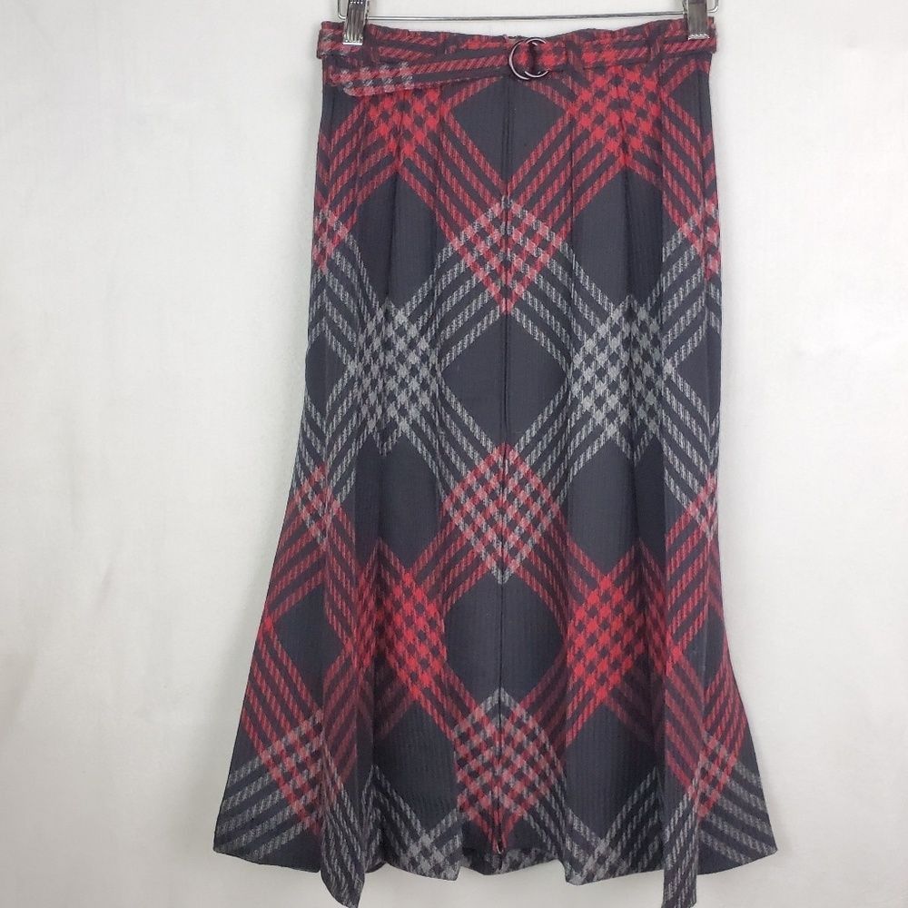 Vintage Gorgeous Vintage Plaid Wool Skirt By Tanall Switzerland S Size 27" / US 4 / IT 40 - 2 Thumbnail