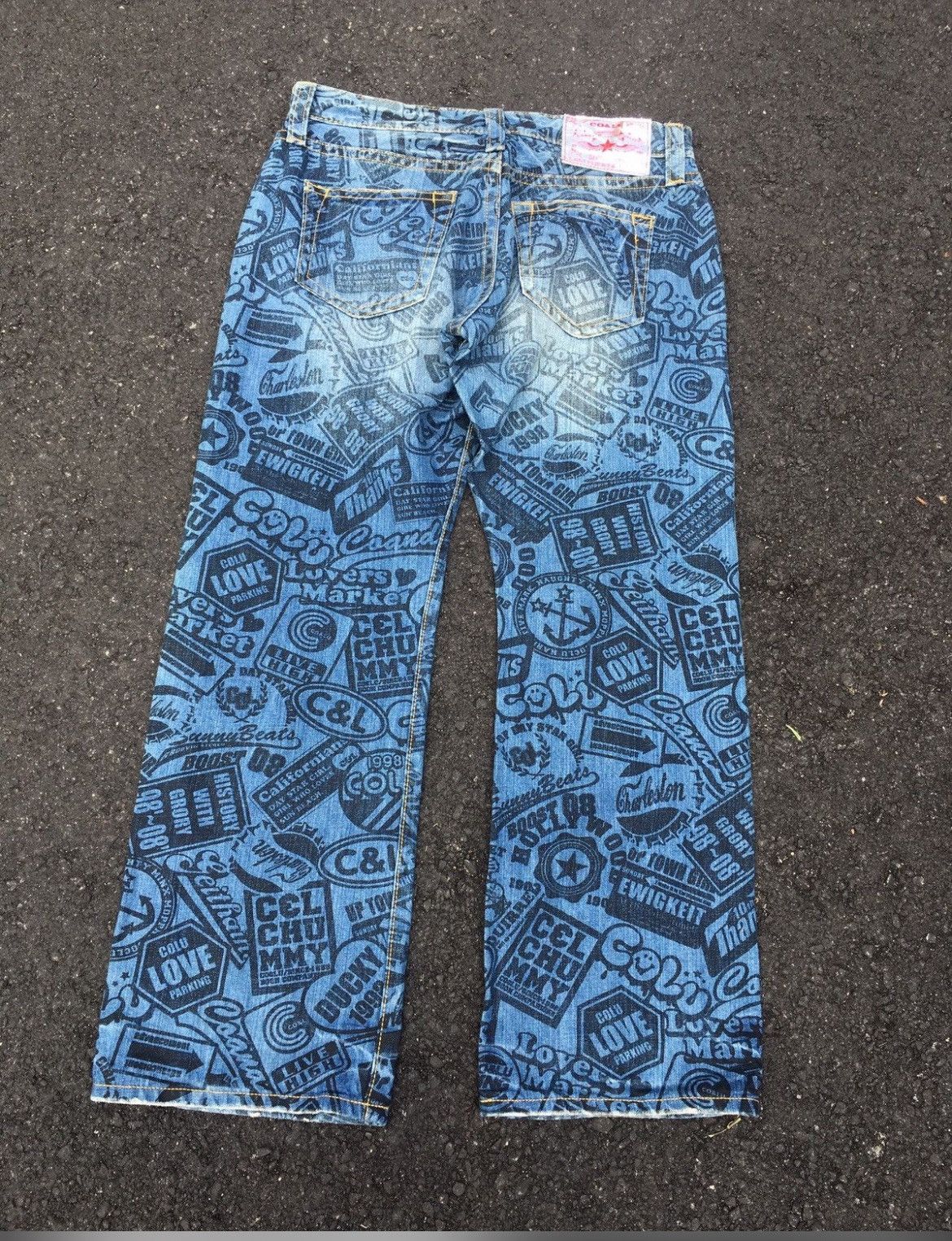 Hysteric Glamour × If Six Was Nine × Japanese Brand Flare💥 90s Insane Cocolulu Full Print Jean Size US 33 - 1 Thumbnail