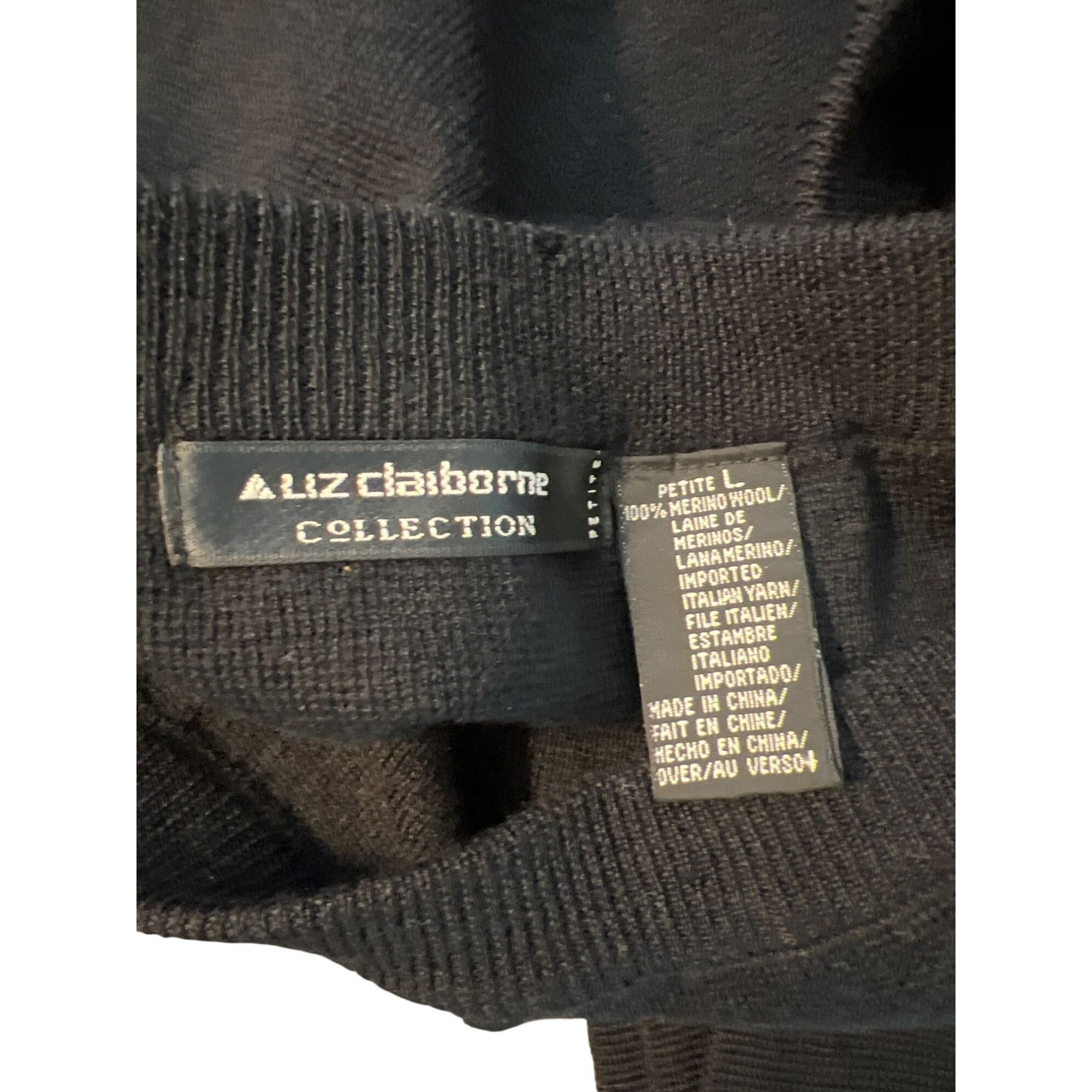 Liz Claiborne Vintage Liz Claiborne 100% Wool Black Pencil Skirt Pull On E Size 32" / US 10 / IT 46 - 5 Thumbnail