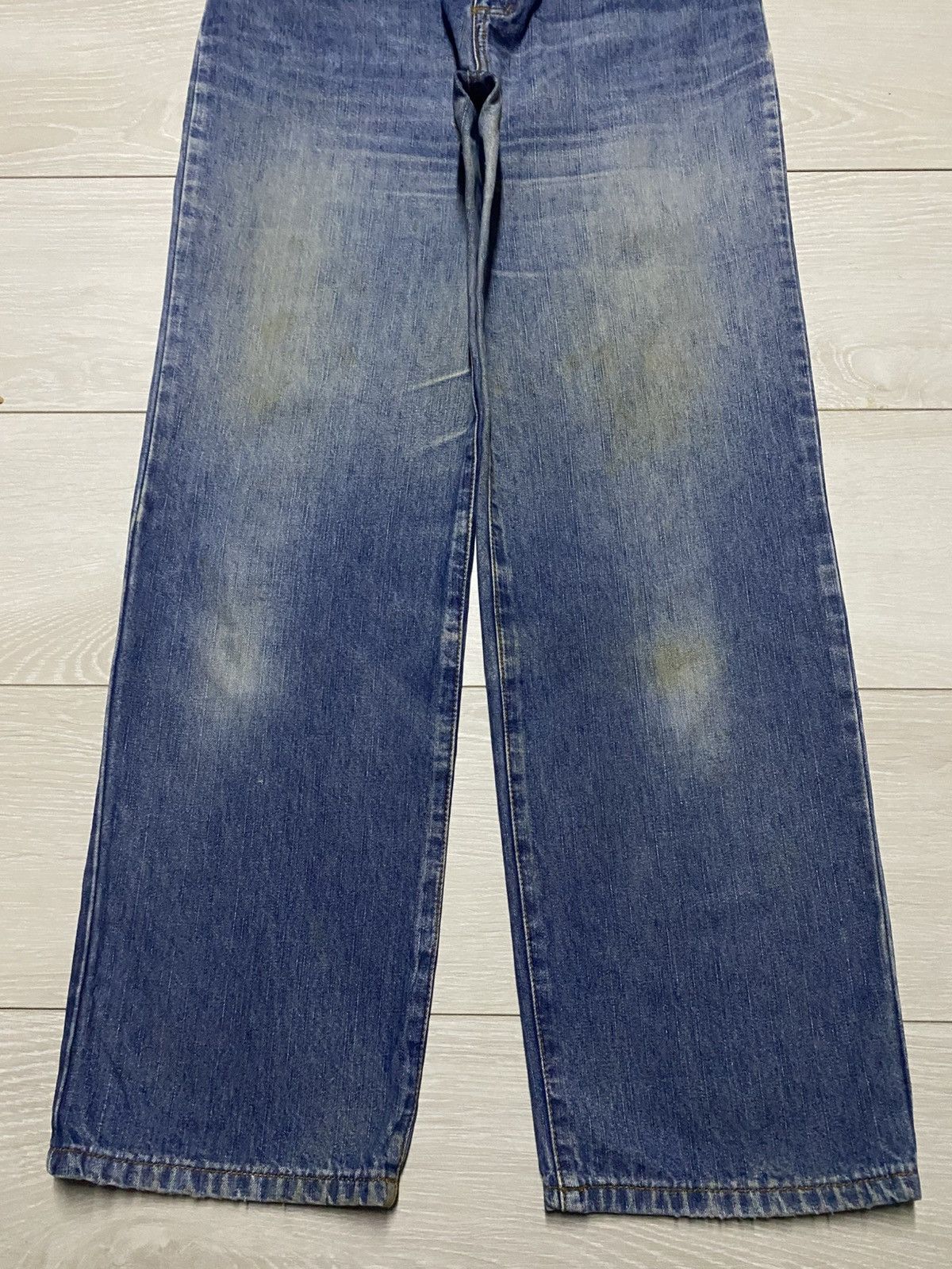 Japanese Brand Vintage Back & Forth Faded Wash Grunge Loose Jeans Size US 28 / EU 44 - 5 Thumbnail