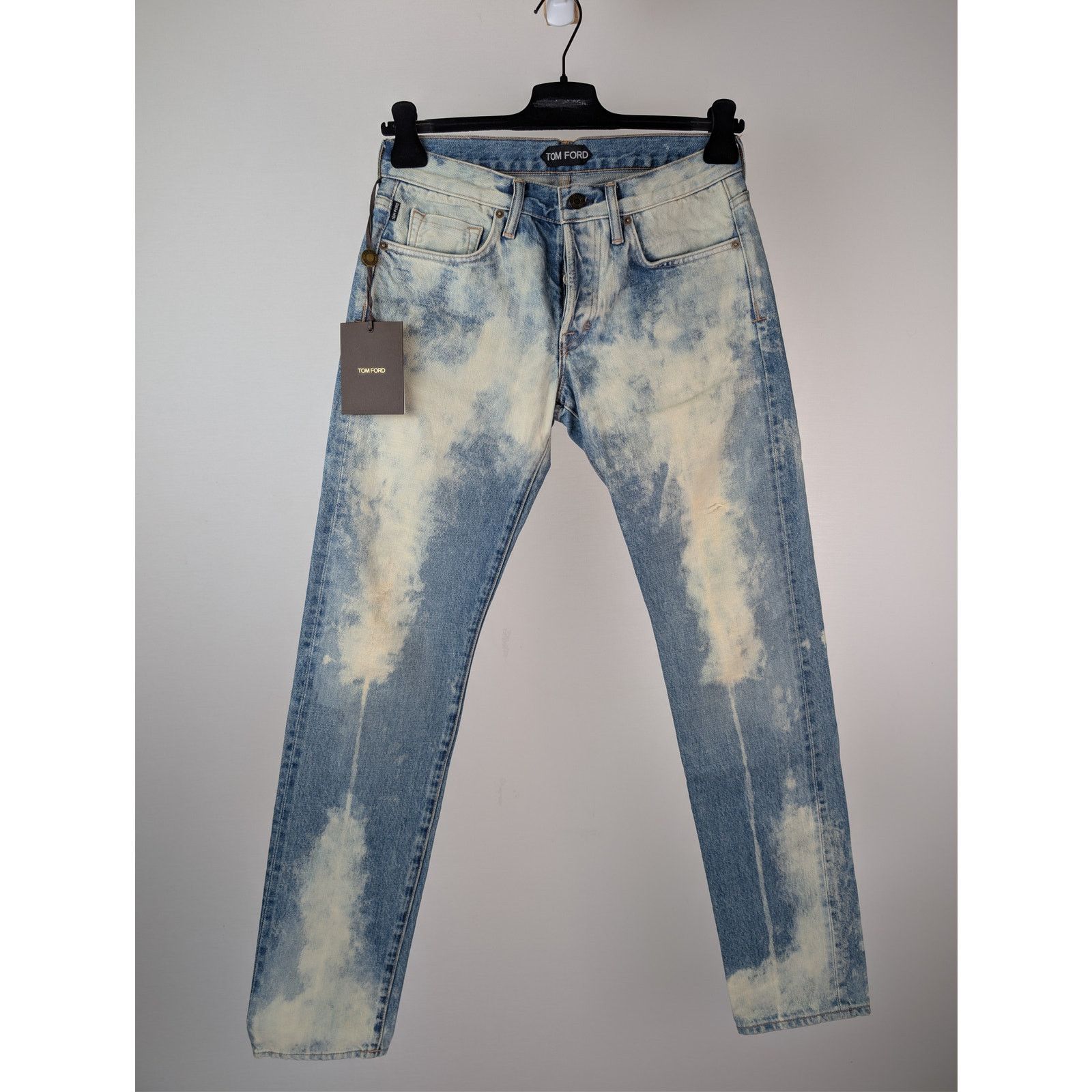 Tom Ford o1rshd1 Slim-Fit Denim Jeans in Pale Bleached Size US 30 / EU 46 - 10 Thumbnail