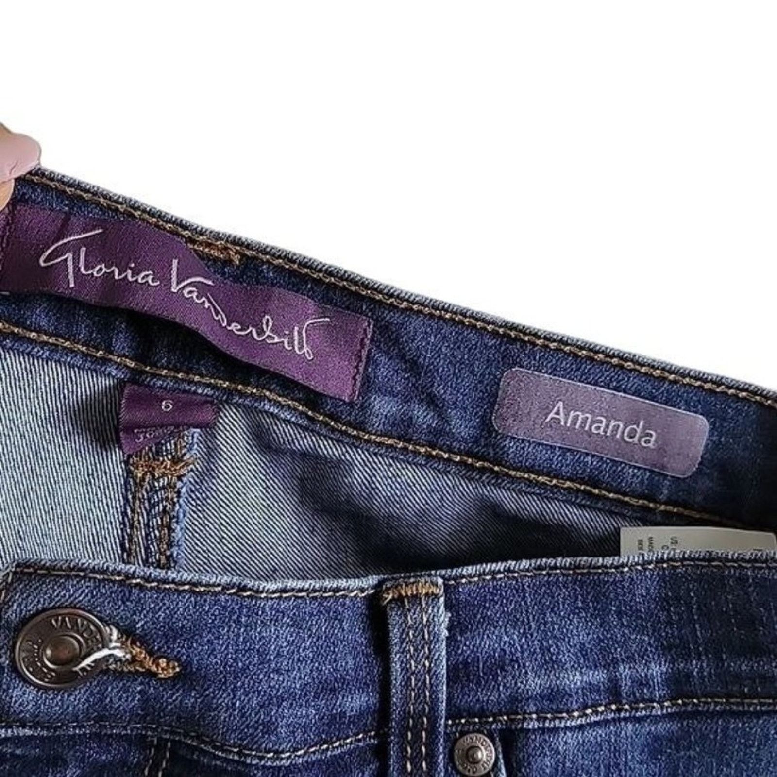 Gloria Vanderbilt Gloria Vanderbilt Amanda Tapered Jeans Blue size 6 Short Size 28" / US 6 / IT 42 - 7 Thumbnail