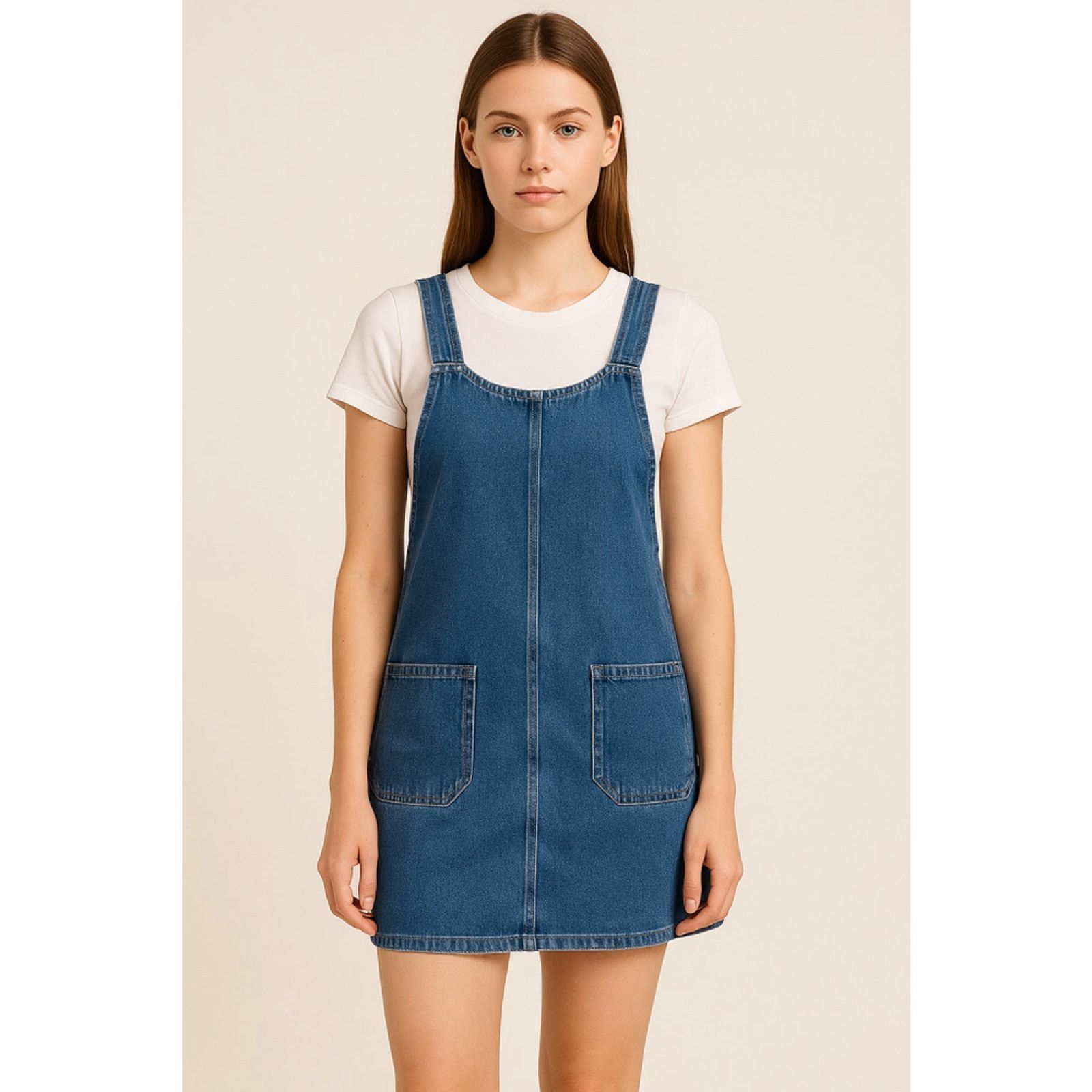 Forever 21 Forever 21 Denim Overall Dress Mini Grunge Style XS Size XS / US 0-2 / IT 36-38 - 1 Thumbnail
