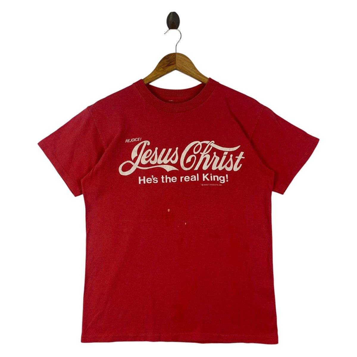Coca Cola × Vintage Vintage 90s JESUS CHRIST he’s the real king coca cola tee Size US M / EU 48-50 / 2 - 1 Thumbnail