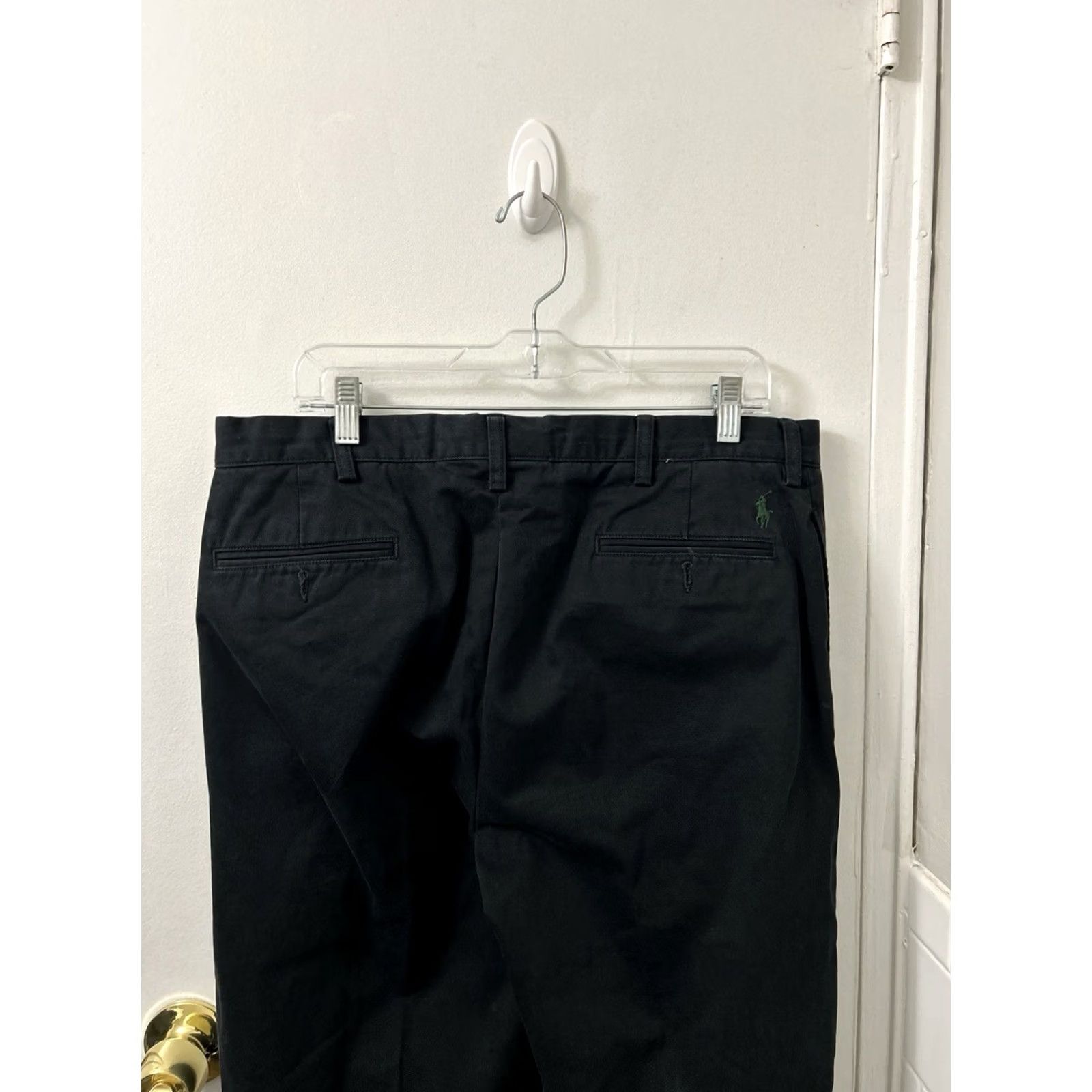 Polo Ralph Lauren Polo Ralph Lauren Ethan Pants Mens 36x30 Black Pleated Dress Pants Straight Leg Classic Fit Size US M / EU 48-50 / 2 - 7 Thumbnail