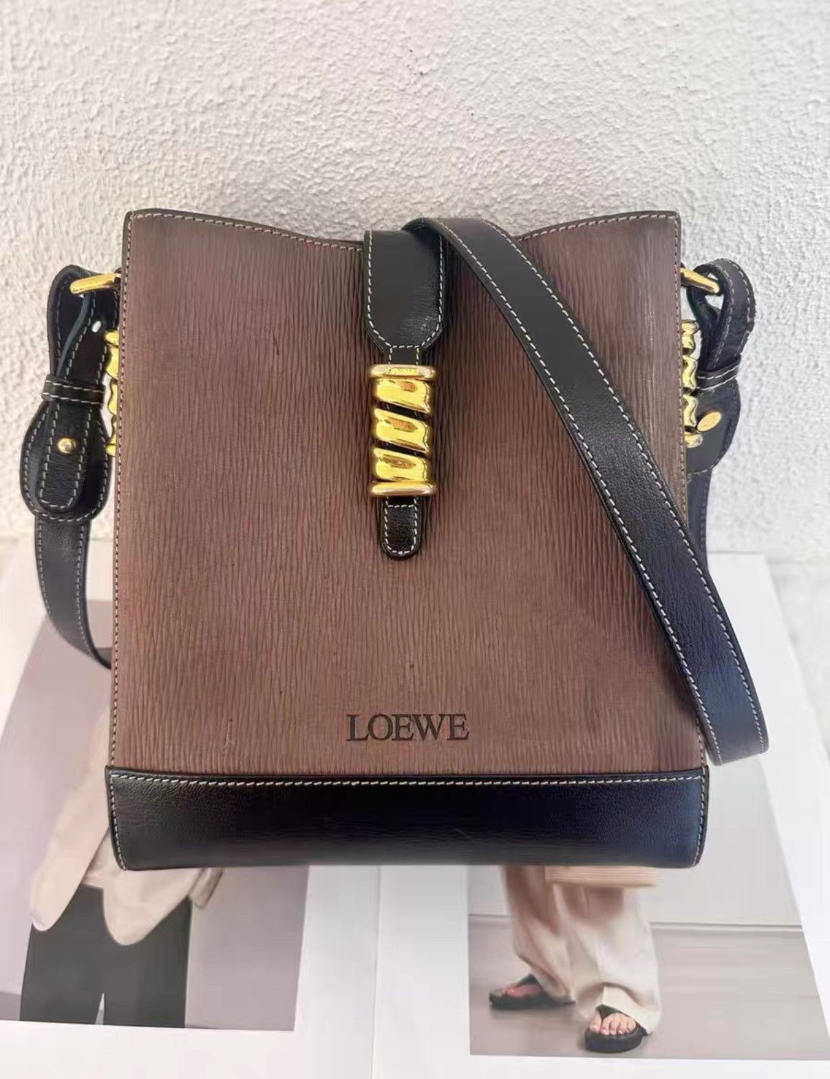 Loewe Loewe black and brown crossbody bag J38 Size ONE SIZE - 1 Thumbnail