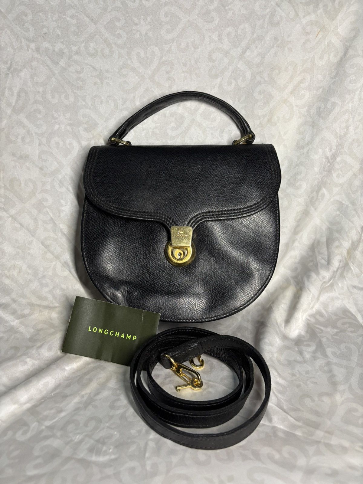 Longchamp (Rare) Longchamp Leather 2 Way W/Lock Key and Green Card Size ONE SIZE - 1 Thumbnail