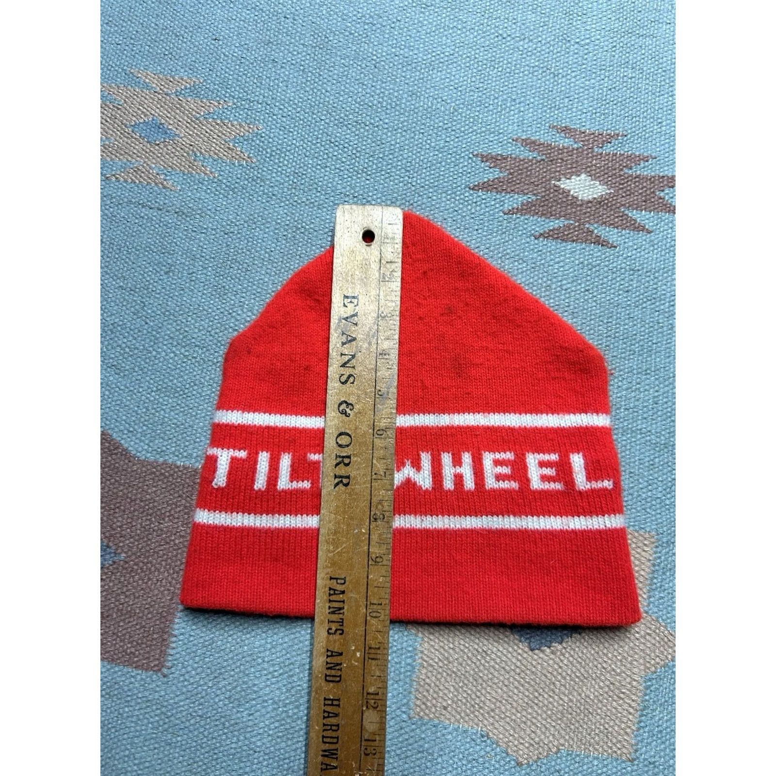 Vintage VINTAGE 70s beanie hat winter cap Tilt Wheel red ski snow spell out hot rod HaT Cap Mens Size ONE SIZE - 7 Thumbnail